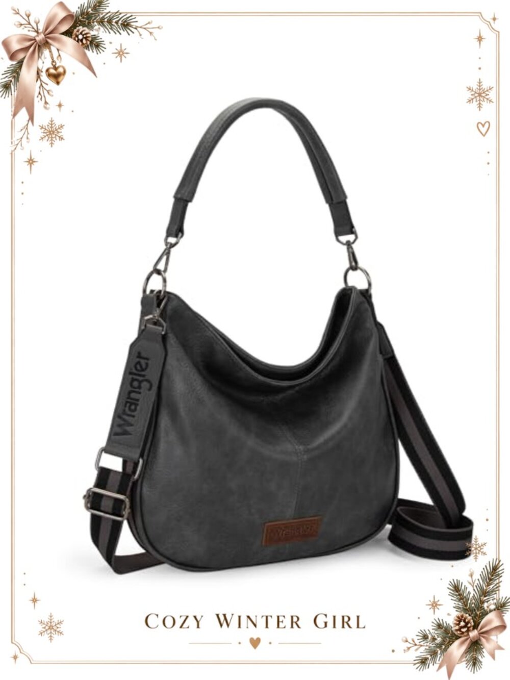 Montana West Hobo Bag Vegan Leather Crossbody Shoulder Purse Striped Cotton